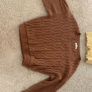 Brown cropped sweater